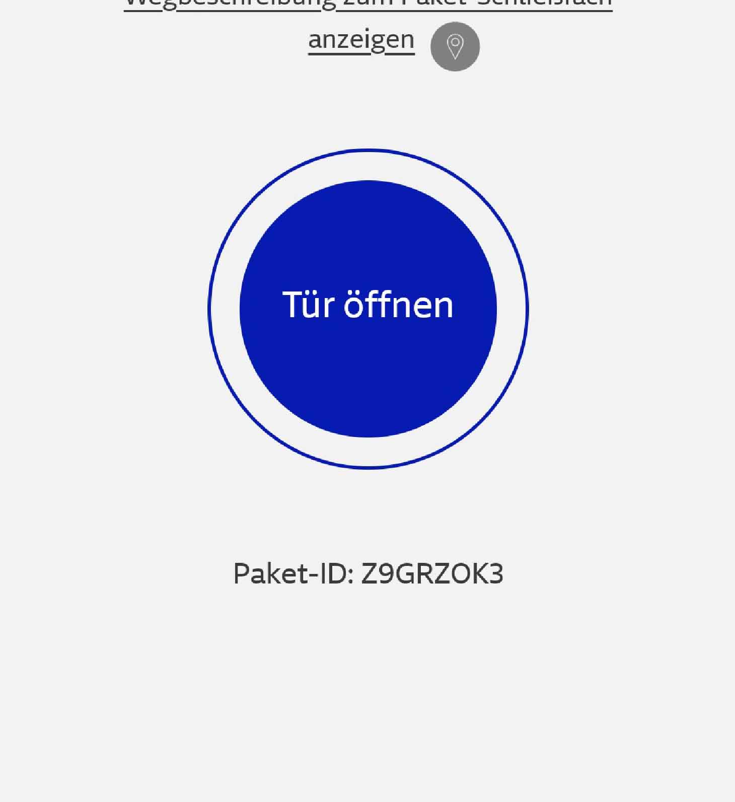 Tür öffnen bei der PaketStation ohne Display